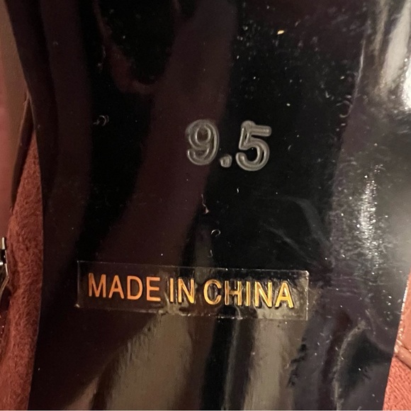 Modatope SZ 9.5 Half Leather Half Suede Chic Brown 4” Heeled Boots - Picture 5 of 14